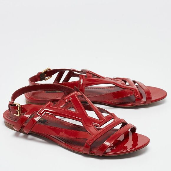 Louis Vuitton Red Patent Slingback Flats Size 36.5 - Picture 4 of 4